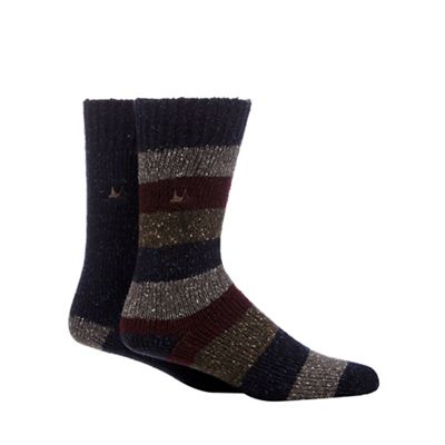 Mantaray Pack of two multi-coloured knitted socks